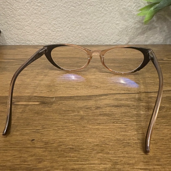 Brown Rhinestone Reading Glasses, +1.50 - Picture 4 of 7